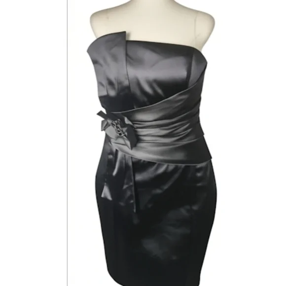 Signature By Sangria Black Formal Dress,  14, NWOT. ✔️ - Picture 2 of 5